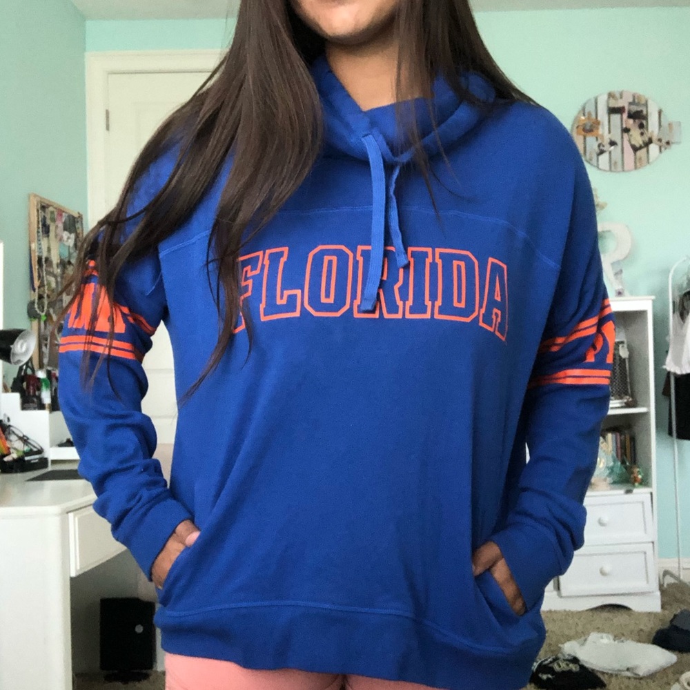 University of Florida PINK funnel neck hoodie